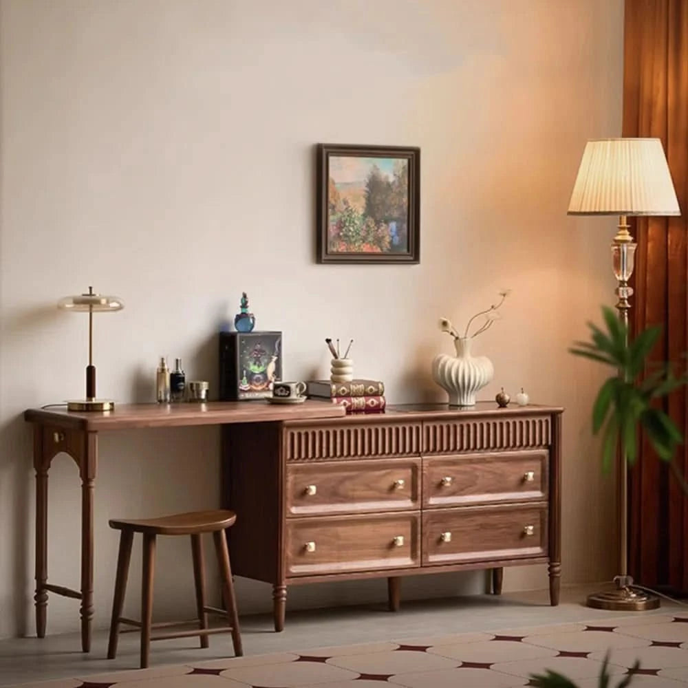 Light Luxury Advanced Solid Wood Dressing Table
