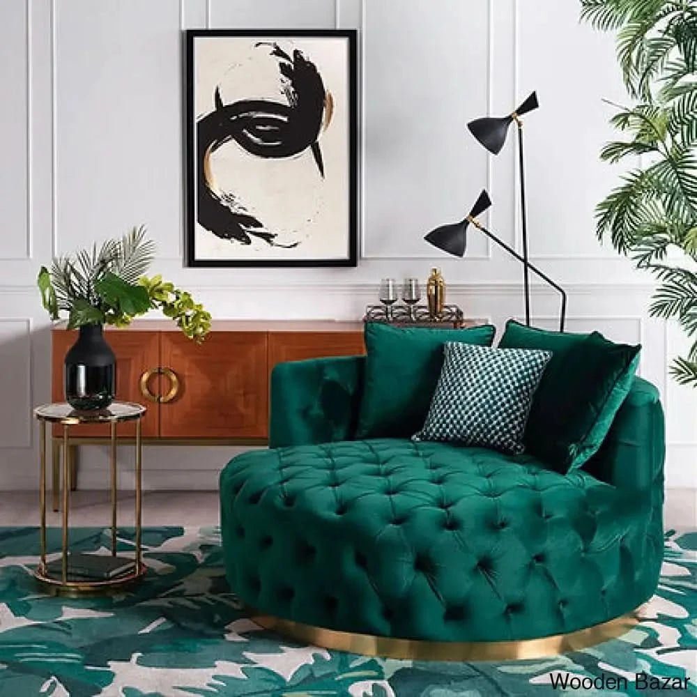 Best 2 seater Round Sofa for living room -Wooden bazar