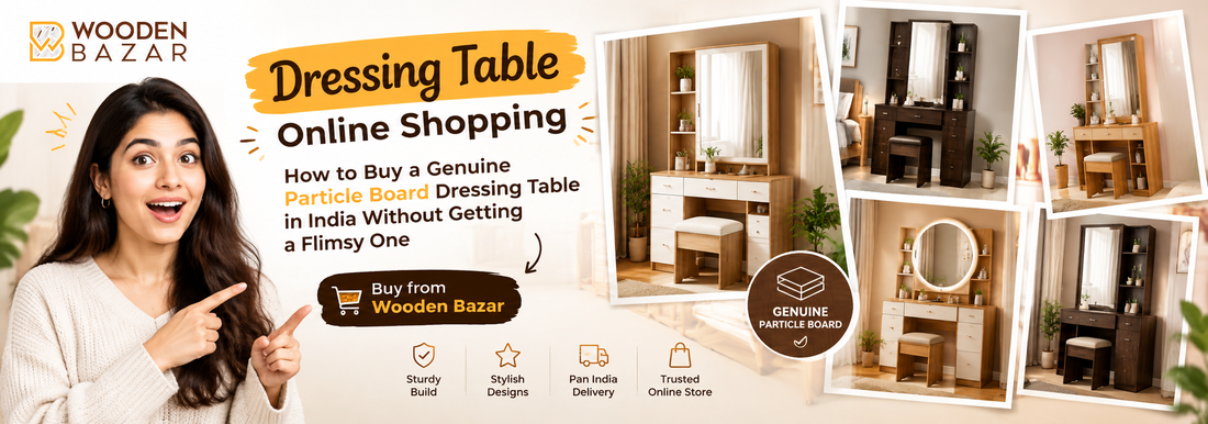 Particle board dressing table online shopping guide