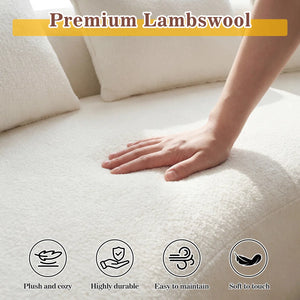 122 Inch Compression Floor Boneless Sofa, 2-Piece L-Shaped Sectional Sofa Couch With Chaise Lounge And Pillows, Modern Cloud Sectional Couches For Living Room Apartment Office, Fully Assembled    Wooden Bazar
