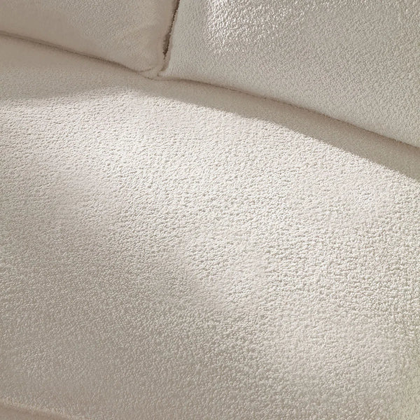 Liardo Modern Curved Bouclé Sectional Sofa with Chaise and Pillows