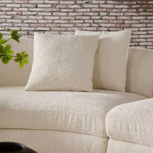 Newtex Upholstered Curved Sofa - Wooden Bazar