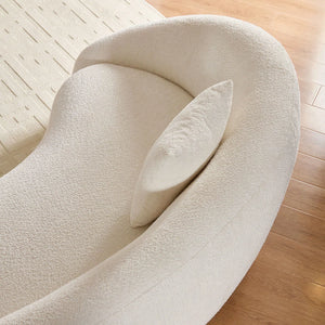 Newtex Upholstered Curved Sofa - Wooden Bazar