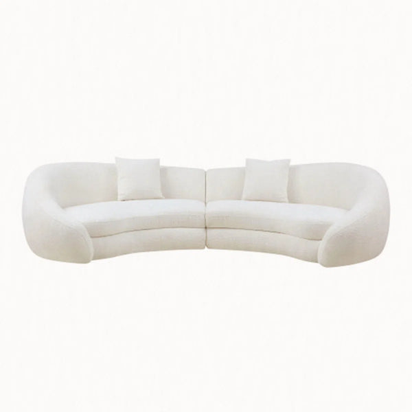 Newtex Upholstered Curved Sofa - Wooden Bazar