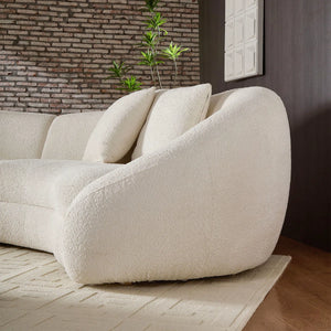 Newtex Upholstered Curved Sofa - Wooden Bazar