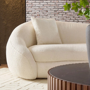 Newtex Upholstered Curved Sofa - Wooden Bazar