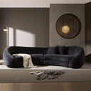 Newtex Upholstered Curved Sofa - Wooden Bazar