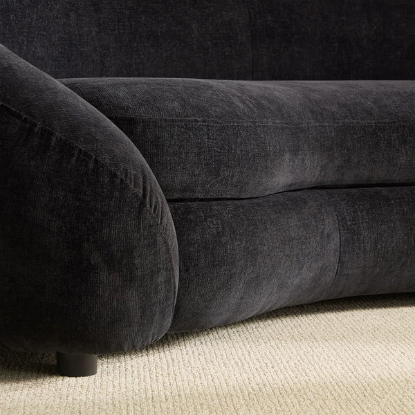 Newtex Upholstered Curved Sofa - Wooden Bazar