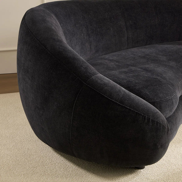 Newtex Upholstered Curved Sofa - Wooden Bazar