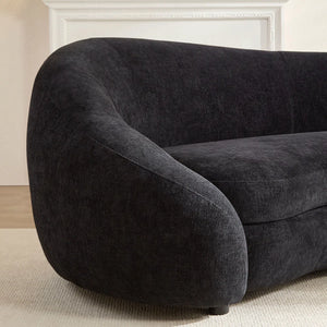 Newtex Upholstered Curved Sofa - Wooden Bazar
