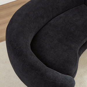 Newtex Upholstered Curved Sofa - Wooden Bazar