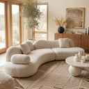 Lorsan Modern Curved 5-Seater Boucle Modular Sofa with Pillows