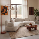 Lorsan Modern Curved 5-Seater Boucle Modular Sofa with Pillows