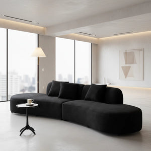 132.3 inch wide curved design sofa  Wooden Bazar