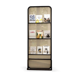 **1-Panel Black Solid Wood & Rattan Room Divider**  Wooden Bazar
