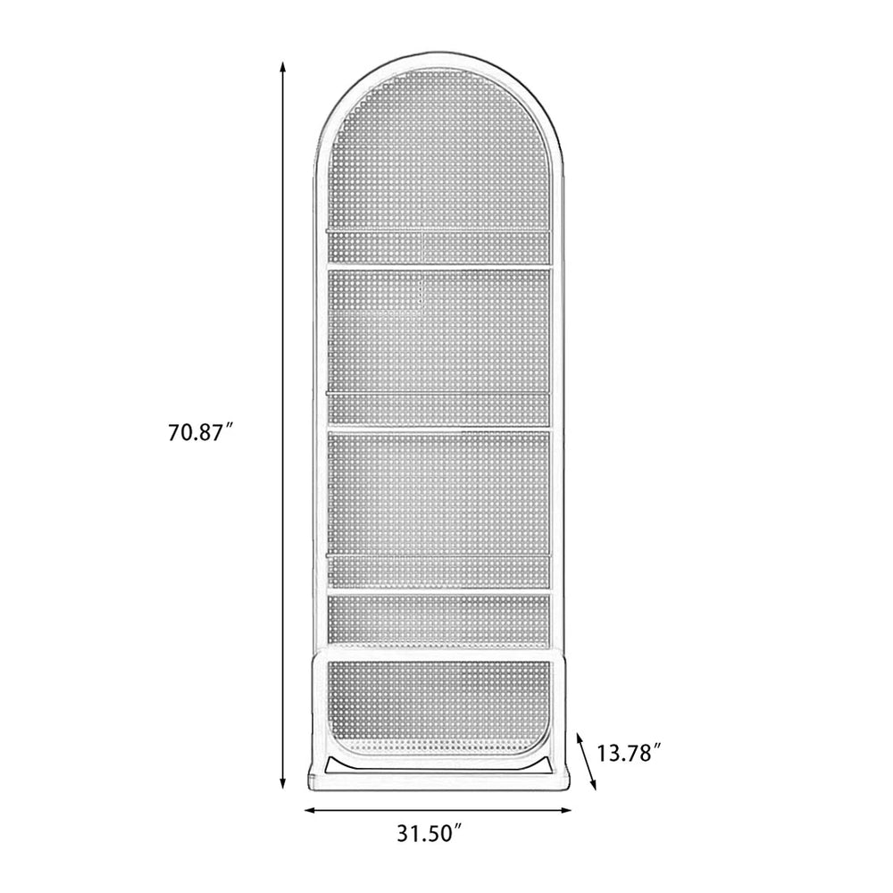 Nut-Brown Solid Wood and Rattan 1-Panel Folding Room Divider  Wooden Bazar