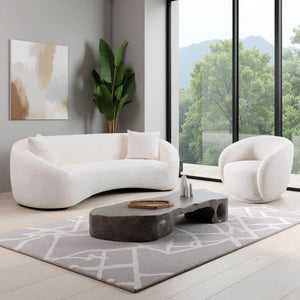Modern Living Room Sofa Set With 360° Swivel Barrel Chair, 5-seat