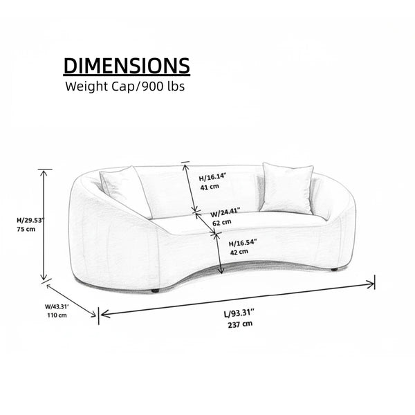 Modern Living Room Sofa Set With 360° Swivel Barrel Chair, 5-seat