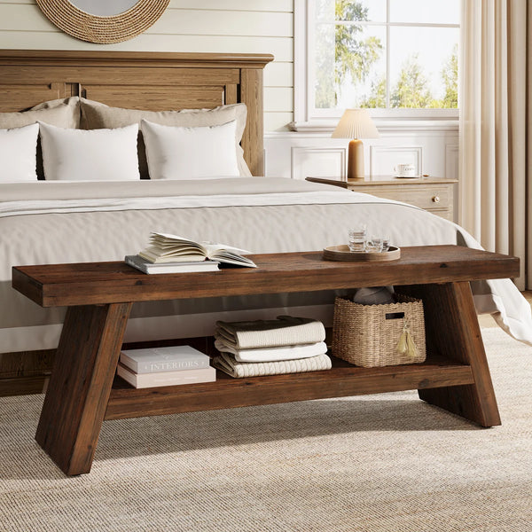 Beckett Solid Wood Console Table for Entryway & Living Room  Wooden Bazar