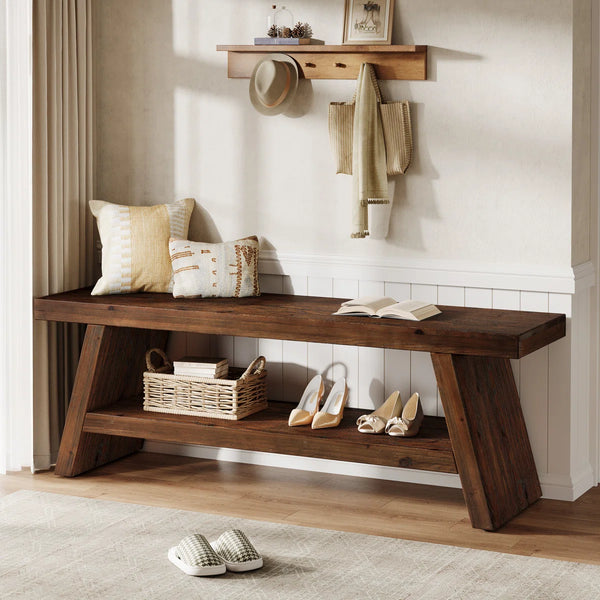 Beckett Solid Wood Console Table for Entryway & Living Room  Wooden Bazar