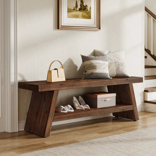 Beckett Solid Wood Console Table for Entryway & Living Room  Wooden Bazar