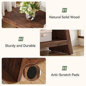 Beckett Solid Wood Console Table for Entryway & Living Room  Wooden Bazar