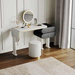 Nivambu Modern Light Luxury Makeup Vanity Table Set - Wooden Bazar