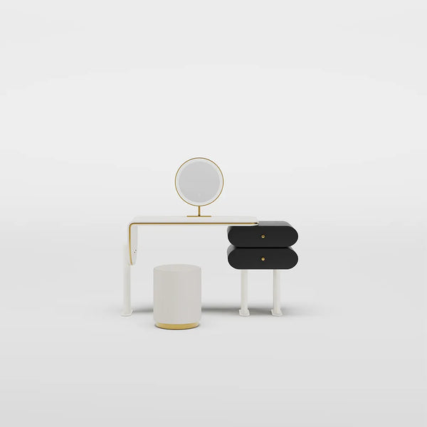 Nivambu Modern Light Luxury Makeup Vanity Table Set - Wooden Bazar