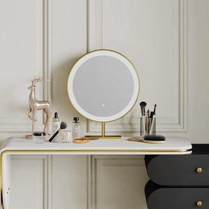 Nivambu Modern Light Luxury Makeup Vanity Table Set - Wooden Bazar