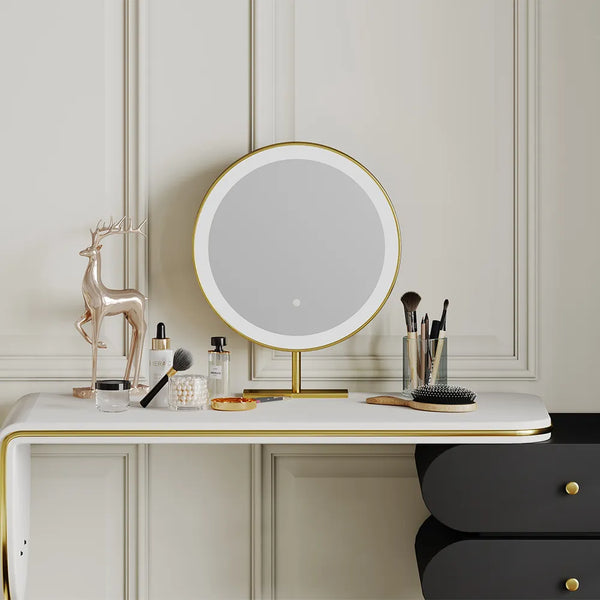 Nivambu Modern Light Luxury Makeup Vanity Table Set - Wooden Bazar