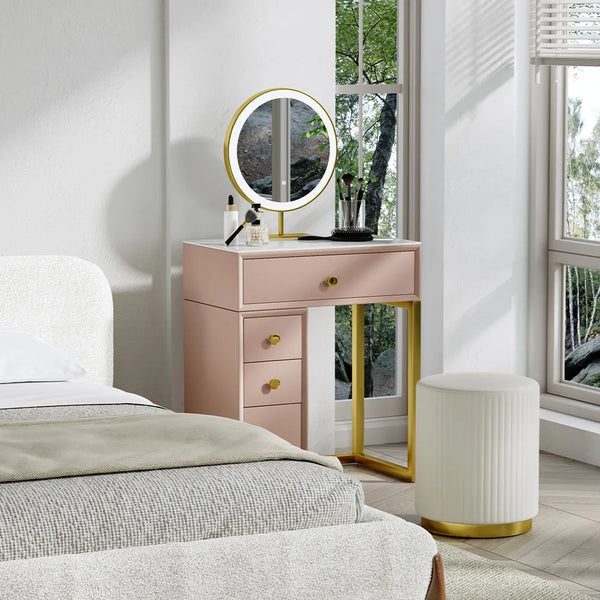 Jesser Modern Minimalist Makeup Vanity Table Set - Wooden bazar