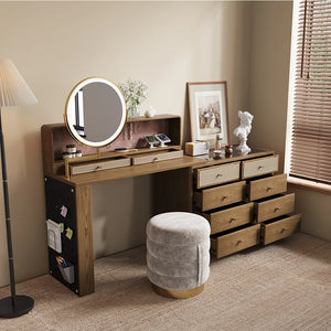 Leeak Mid-century Modern Makeup Vanity - Wooden Bazar