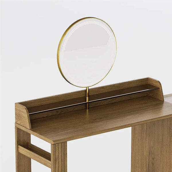 Cibbil Mid-century Modern Makeup Vanity Table Set - Wooden Bazar