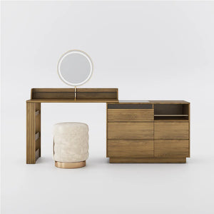 Cibbil Mid-century Modern Makeup Vanity Table Set - Wooden Bazar