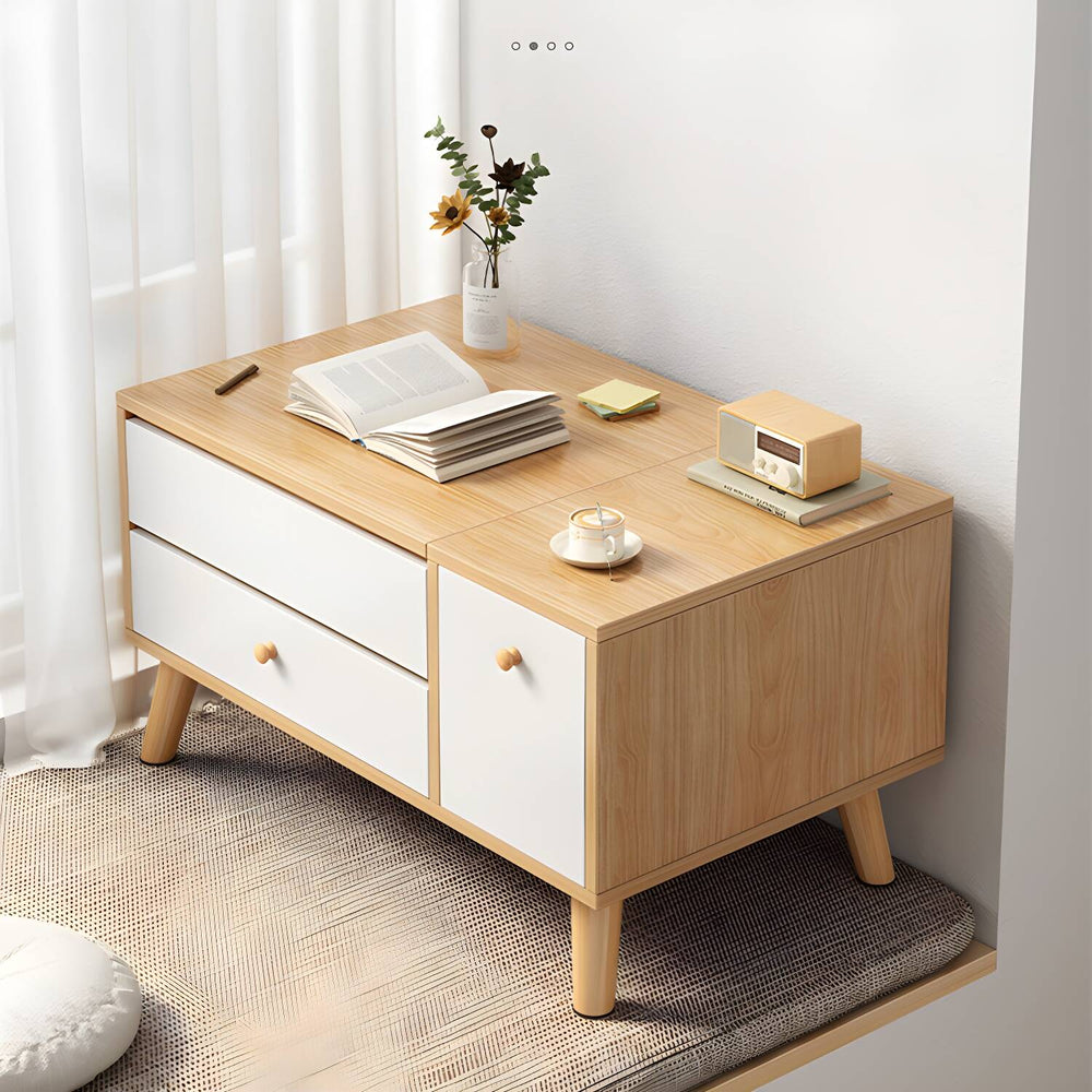 Modern Wooden Flip-top Dressing Vanity Make-up Table - Wooden Bazar
