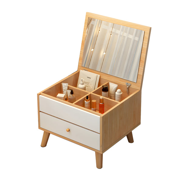 Modern Wooden Flip-top Dressing Vanity Make-up Table - Wooden Bazar