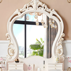 Wood Vanity Dressing Table with Drawers - Wooden Bazar