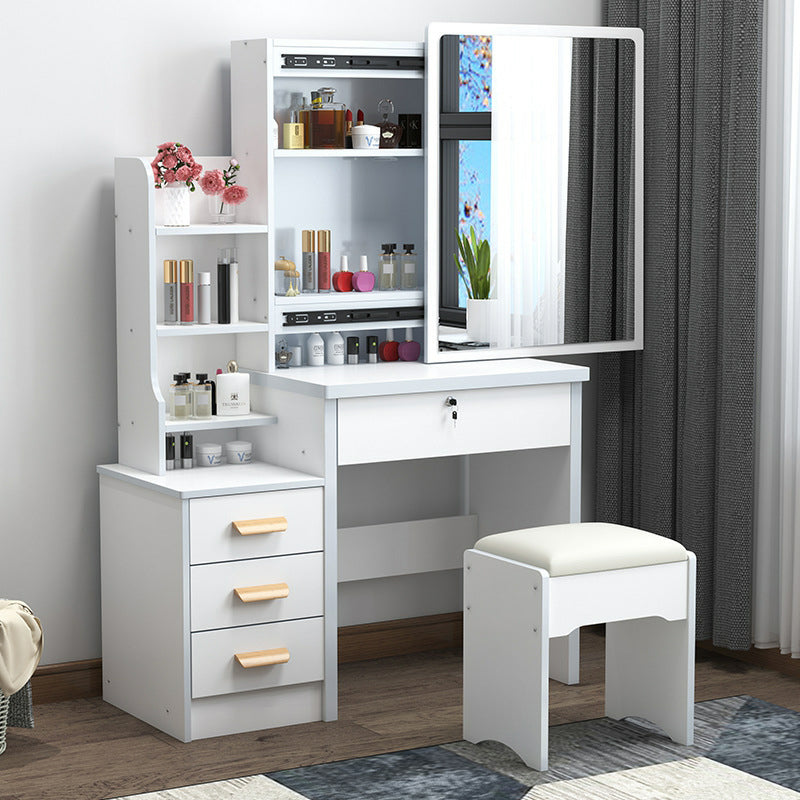 Dinnor Modish Standard Wood Makeup Vanity Table with Chair