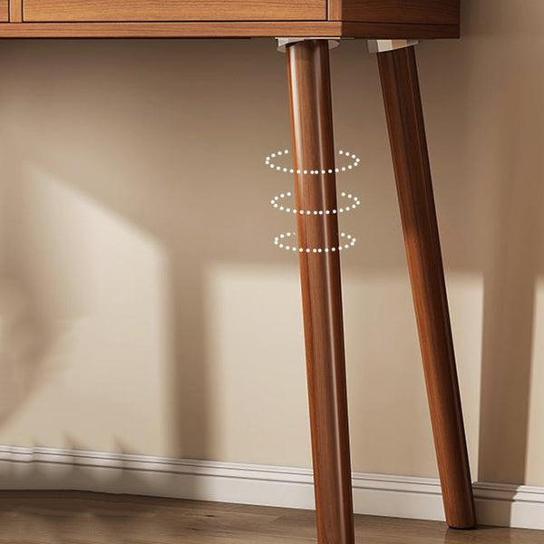 Hinfog Wood Makeup Vanity with Drawers and mirror - Wooden Bazar