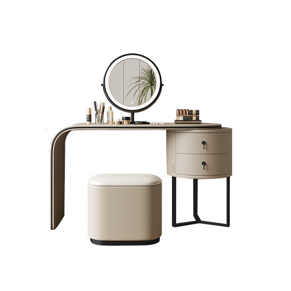 Jokki LED Vanity Table with Push-Pull Drawers & Adjustable Lighting