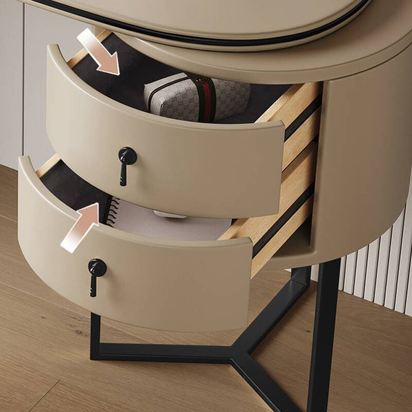Jokki LED Vanity Table with Push-Pull Drawers & Adjustable Lighting