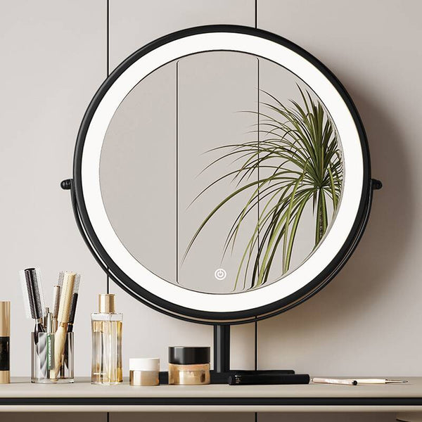Jokki LED Vanity Table with Push-Pull Drawers & Adjustable Lighting