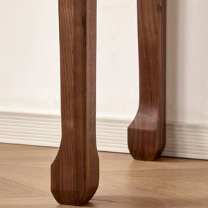47.2" Mid Century Modern Console Table Walnut Solid Wood Entryway Table with 4 Legs - Wooden Bazar