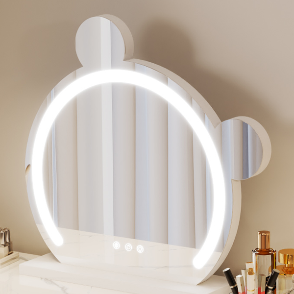 L-Shape Sleeping Room Vanity Set/Makeup Vanity with Scalable, Push-Pull, and 2-in-1 Features