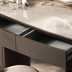 Lavdock L-Shape Natural Wood Scalable 2-in-1 Vanity Set