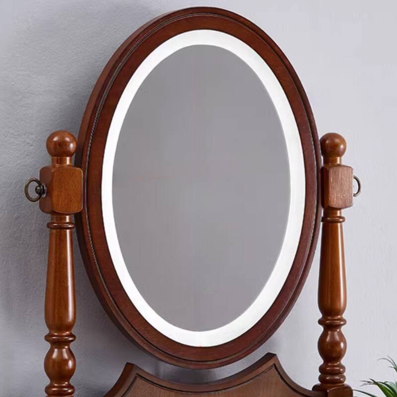 Shaker Style Makeup Vanity with Lighting System for Sleeping Room, Push-Pull Enabled