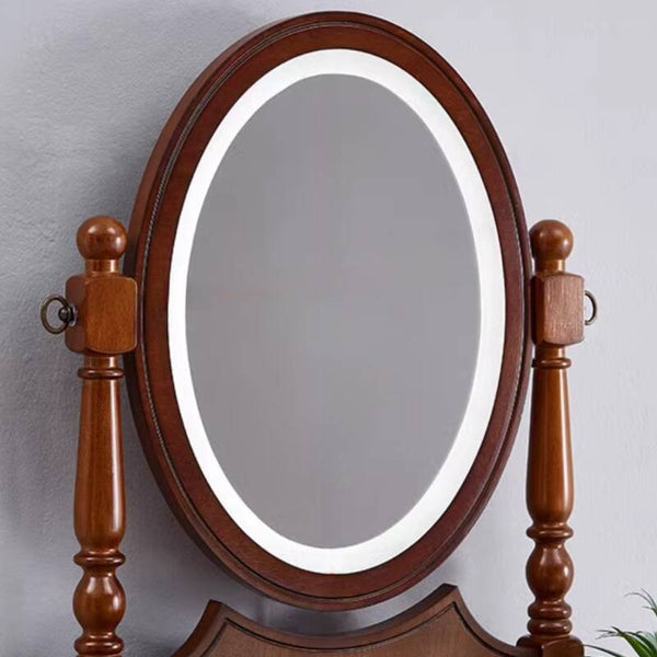 Shaker Style Makeup Vanity with Lighting System for Sleeping Room, Push-Pull Enabled