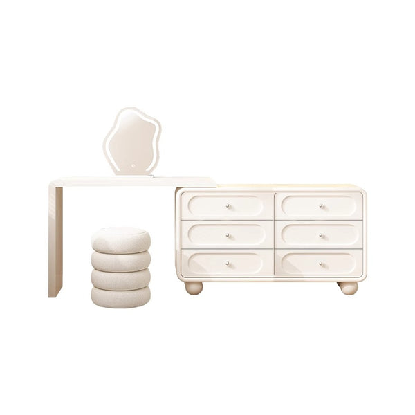Multi-Purpose Vanity Set with LED Lighting, Scalable, Push-Pull, Desk, Adjustable Touch and Brightness