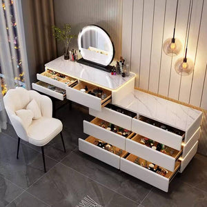 Kenny Multi-Purpose Vanity Set with Coal Seating - Wooden Bazar