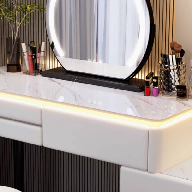 Kenny Multi-Purpose Vanity Set with Coal Seating - Wooden Bazar